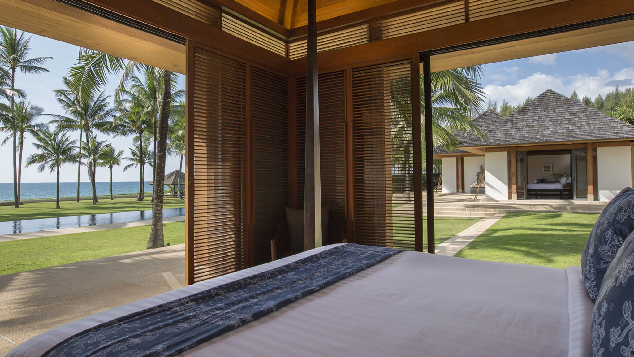Bedroom at Shanti Villa, a luxury 6 bedroom beach front villa located in Jivana private estate, Phang Nga, Thailand