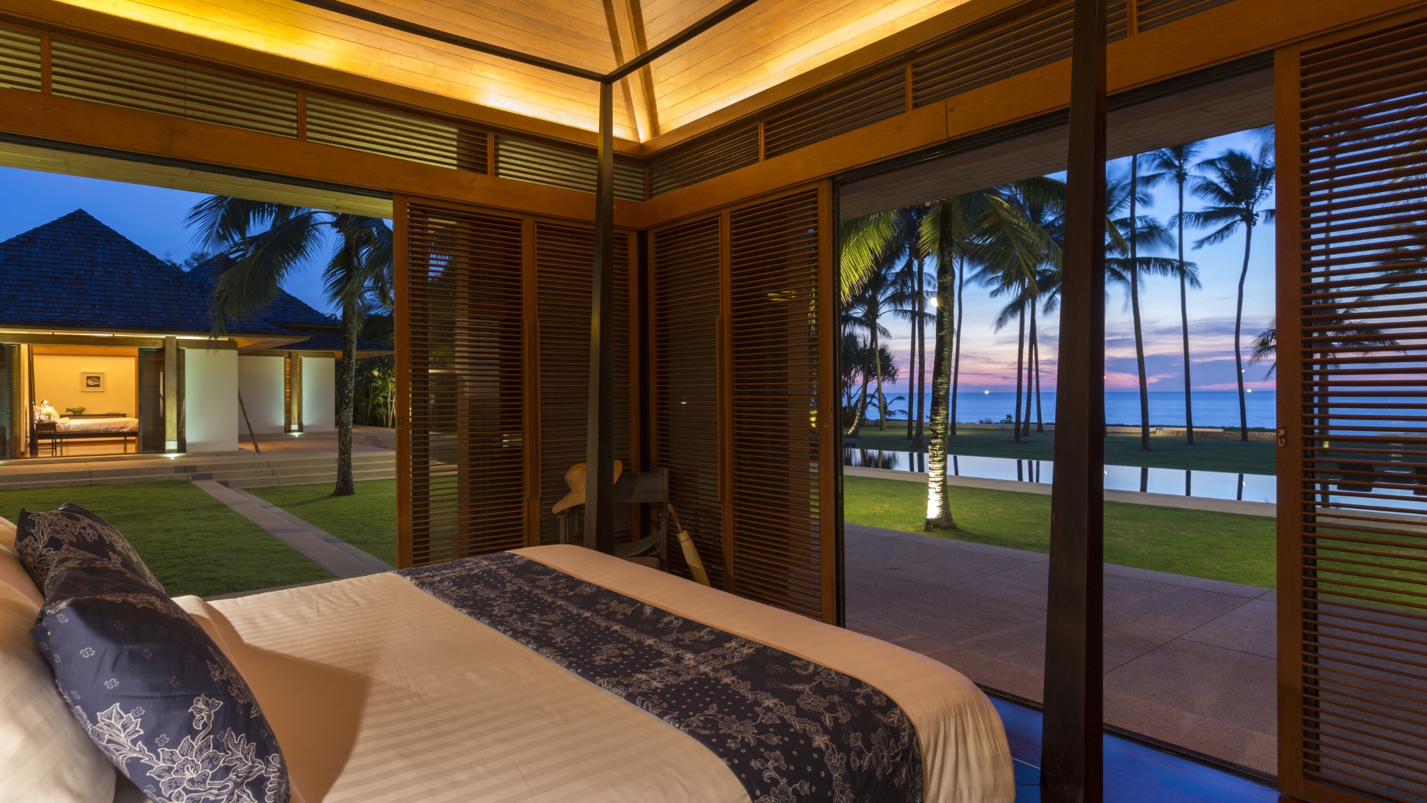 Bedroom at Shanti Villa, a luxury 6 bedroom beach front villa located in Jivana private estate, Phang Nga, Thailand