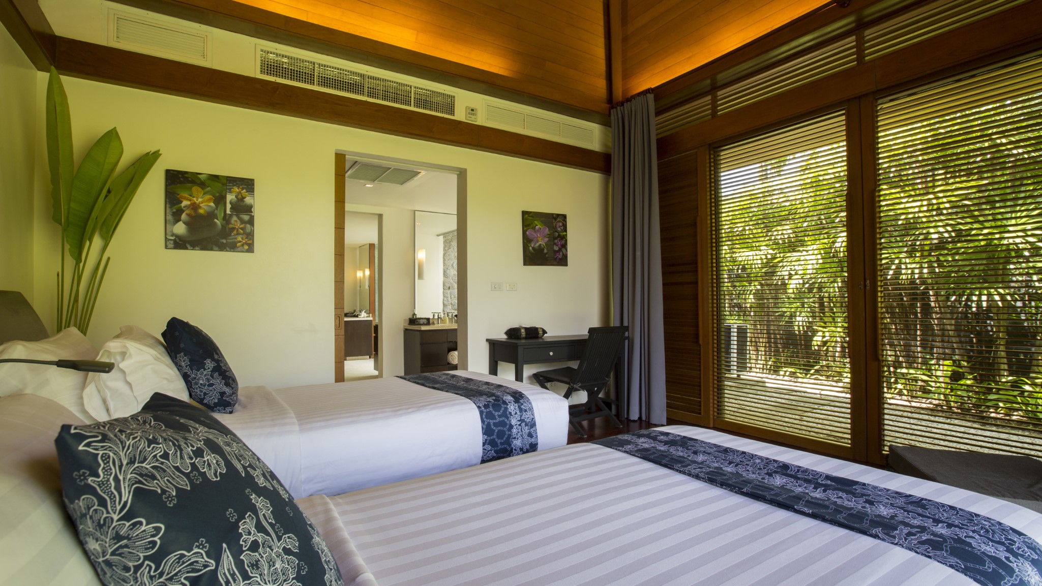 Bedroom at Shanti Villa, a luxury 6 bedroom beach front villa located in Jivana private estate, Phang Nga, Thailand