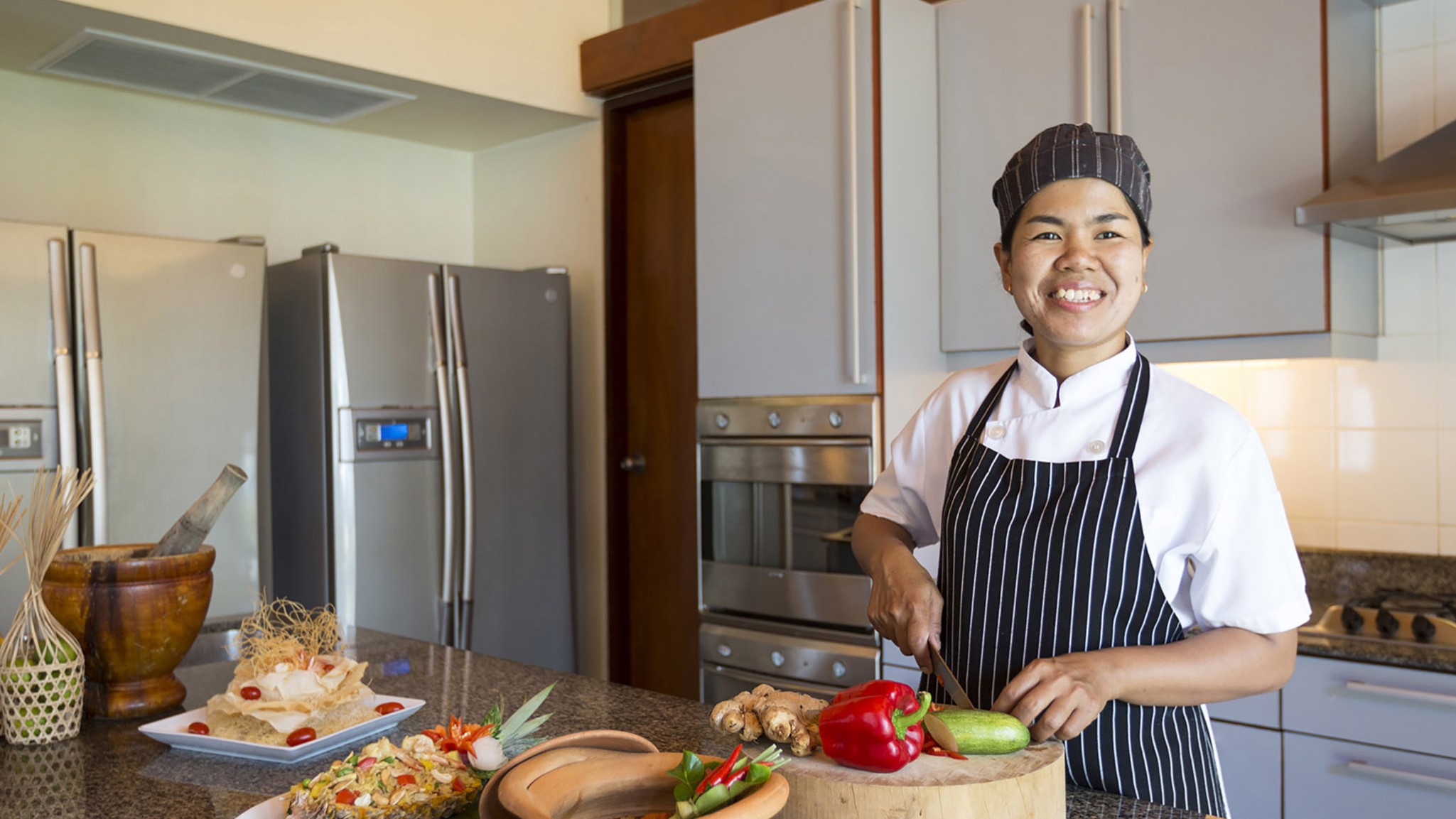 Chef at Shanti Villa, a luxury 6 bedroom beach front villa located in Jivana private estate, Phang Nga, Thailand
